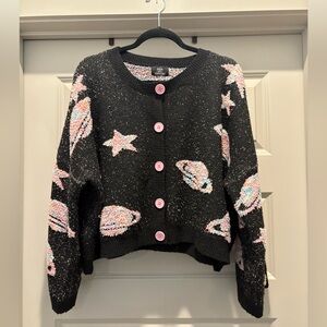 Dressed in LALA Need Some Space Boxy Button Up Cardigan